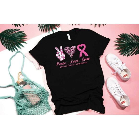 Squishy Faces - Peace Love Cure Breast Cancer Awareness XL - Picture 2 of 3